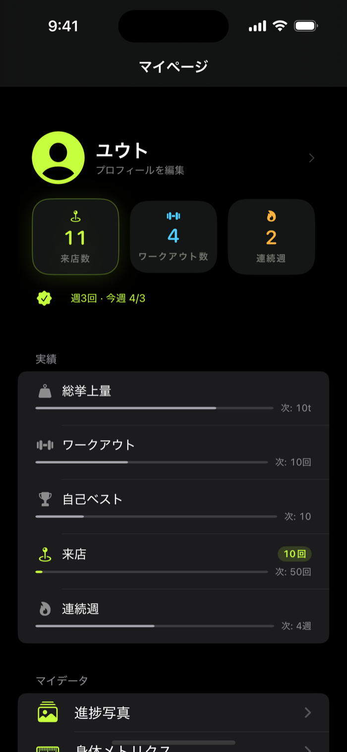 実績